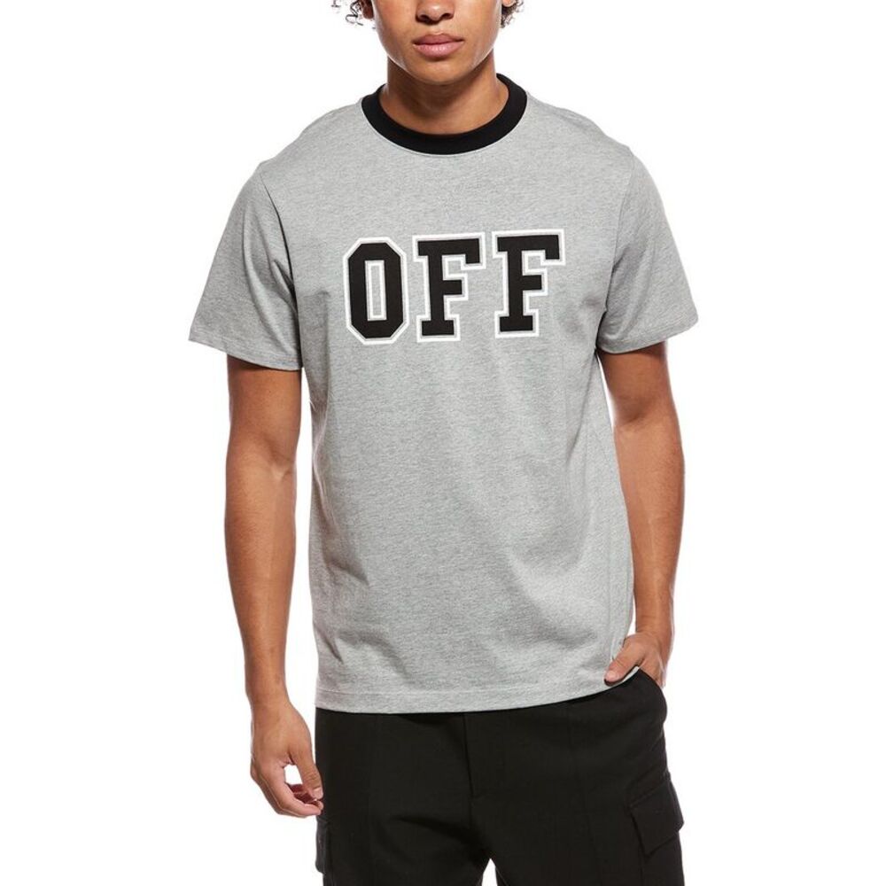 Off-White™ Mens  Slim Fit Off White T-Shirt, Grey